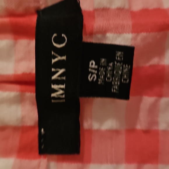 Women's Pink Gingham Off-Shoulder Top - Picture 2 of 5